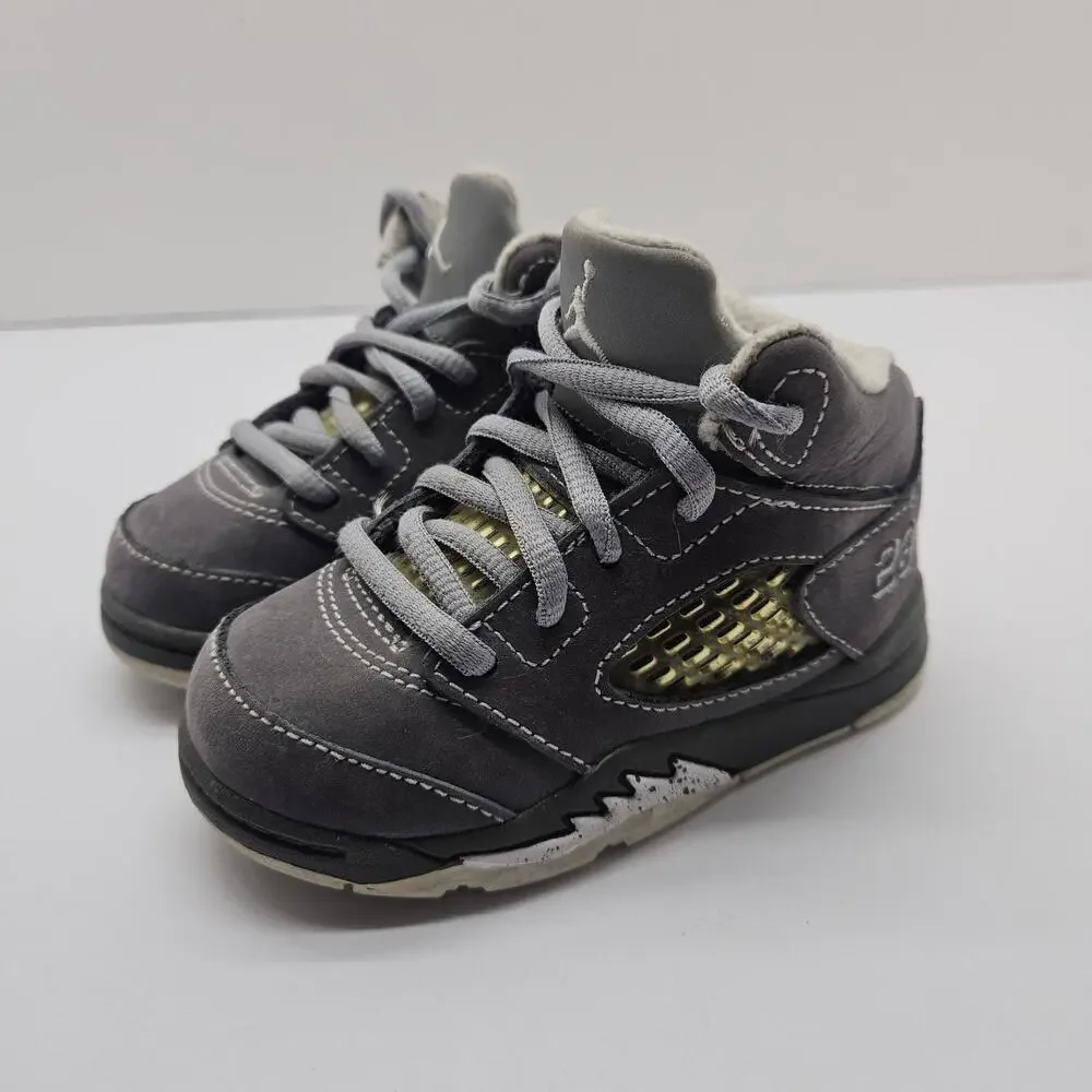 Nike Air Jordan Retro 5 V TD Wolf Grey 440890 005 Sz 5C